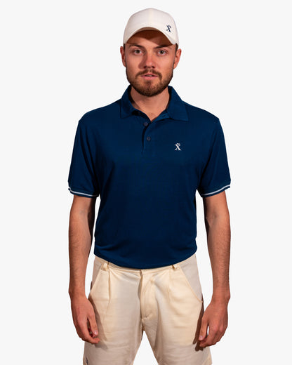 Blue Nature Polo | Men's golf polo shirt made from TENCEL™ 