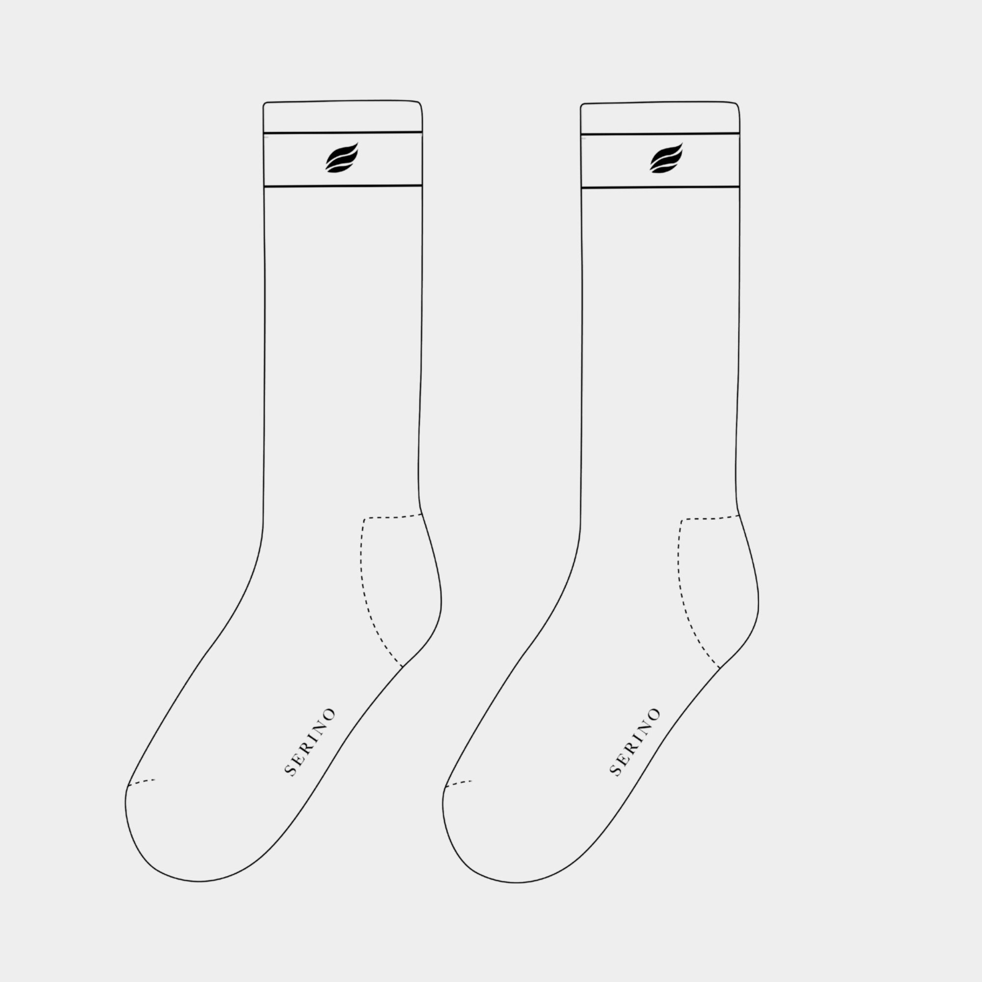 SERINO Crew Socks 2er Pack - White