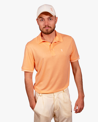 Peach Nature Polo | Men's golf polo shirt made from TENCEL™