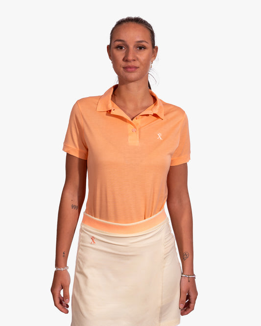 Peach Nature Polo | Women's golf polo shirt made from TENCEL™