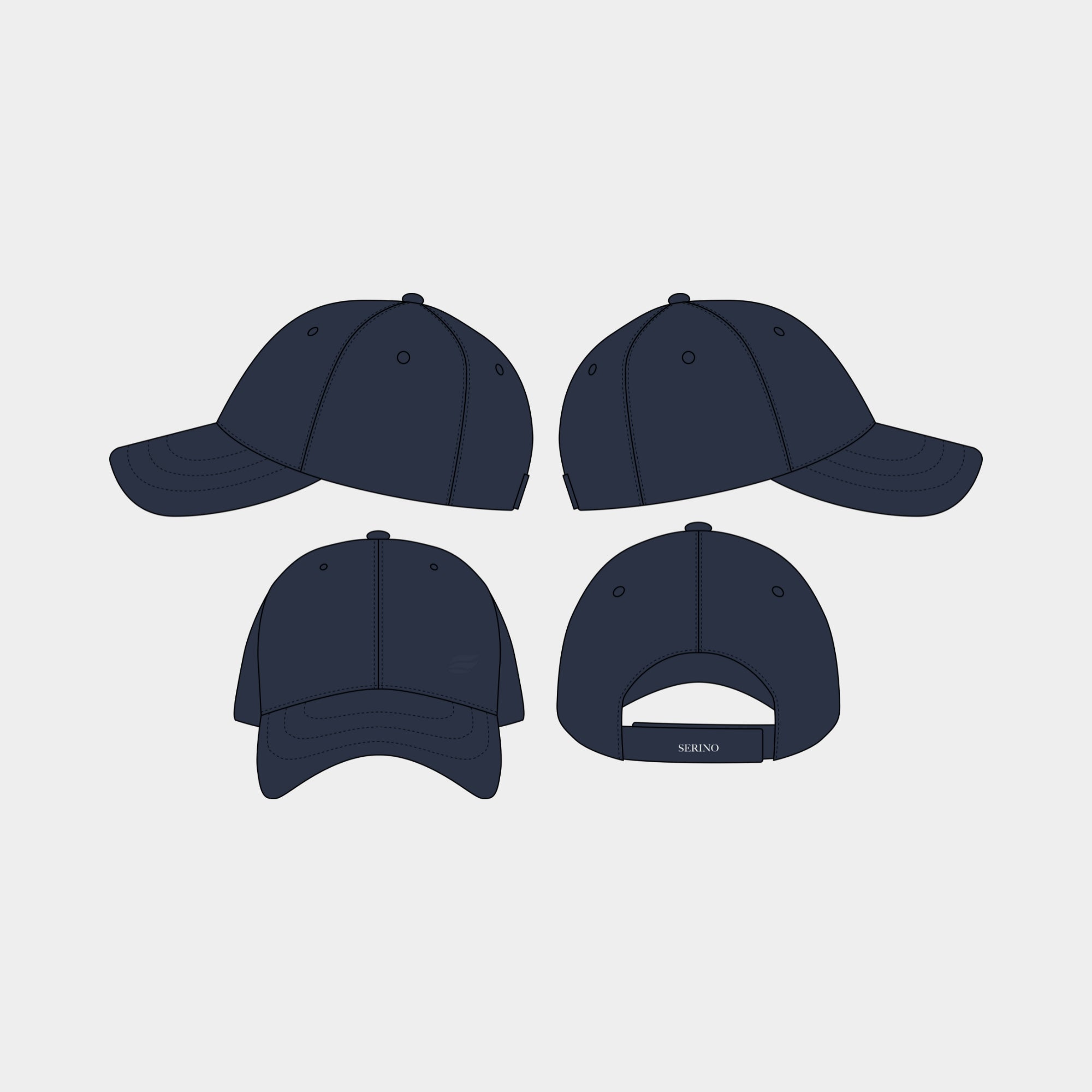 SERINO 6-Panel Cap - Navy