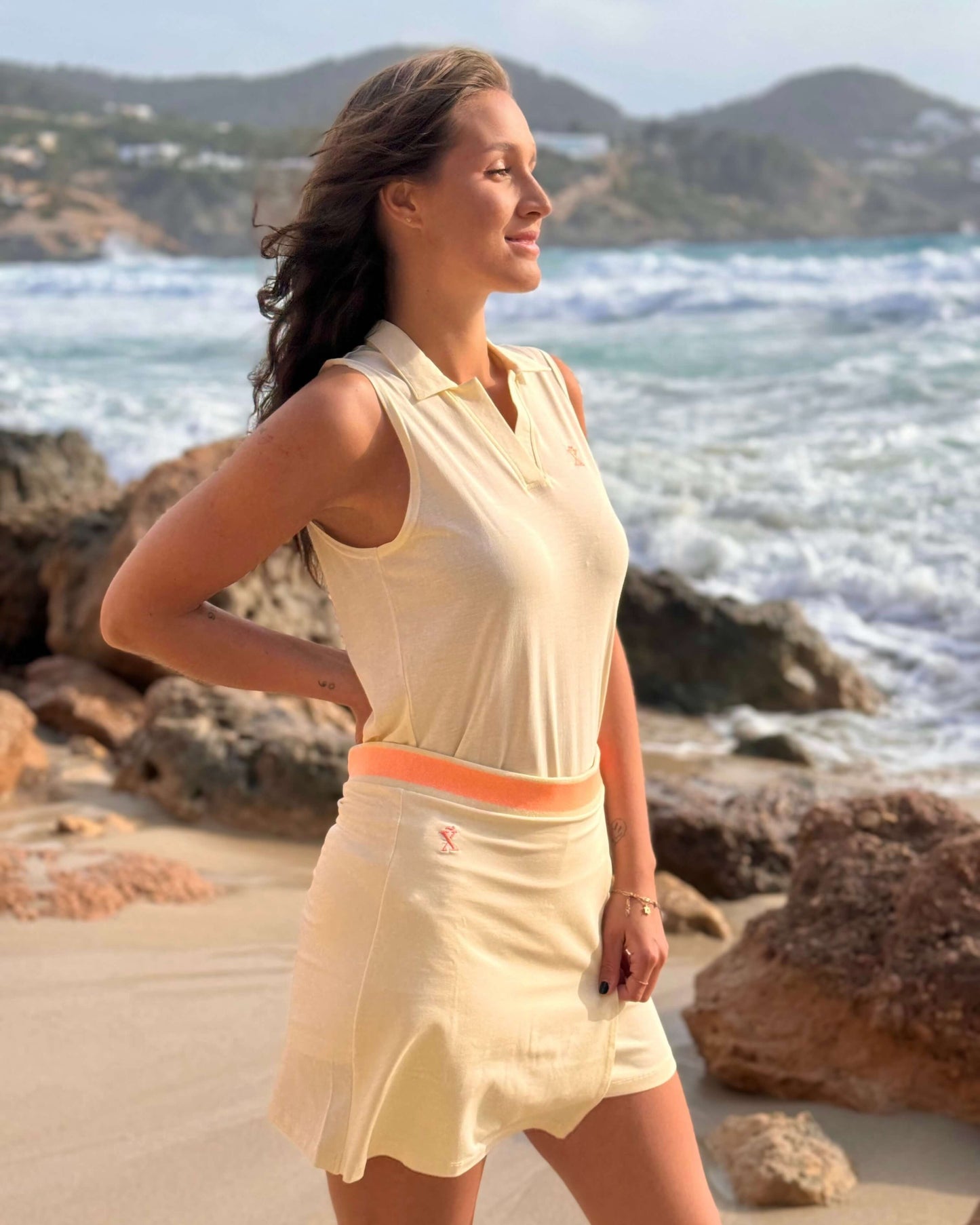 Beige Nature Skirt | Women's golf skirt made of TENCEL™