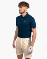 Bundle: Blue TENCEL™ Polo & Beige Nature Shorts