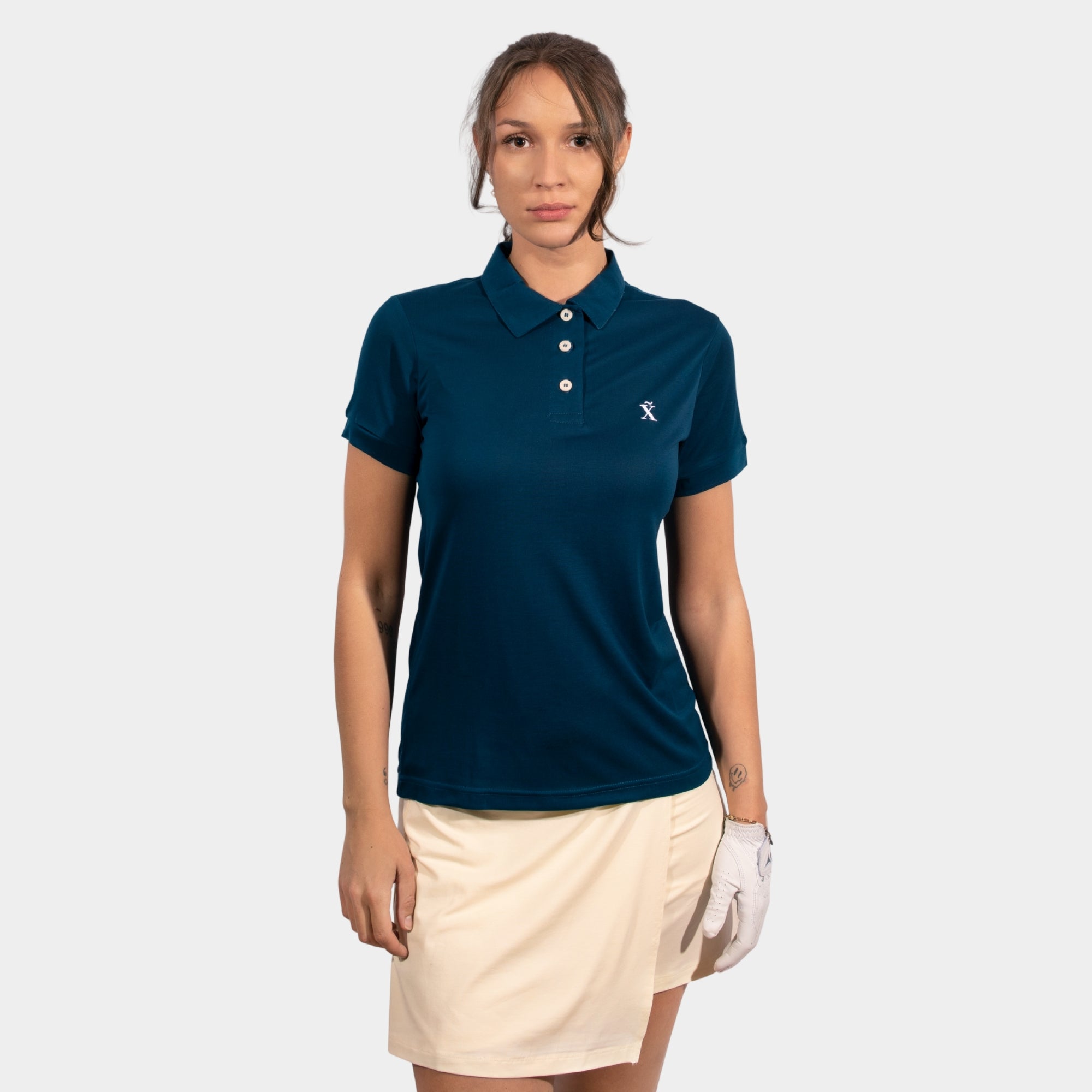 Bundle: Blue TENCEL™ Polo & Beige Nature Skort