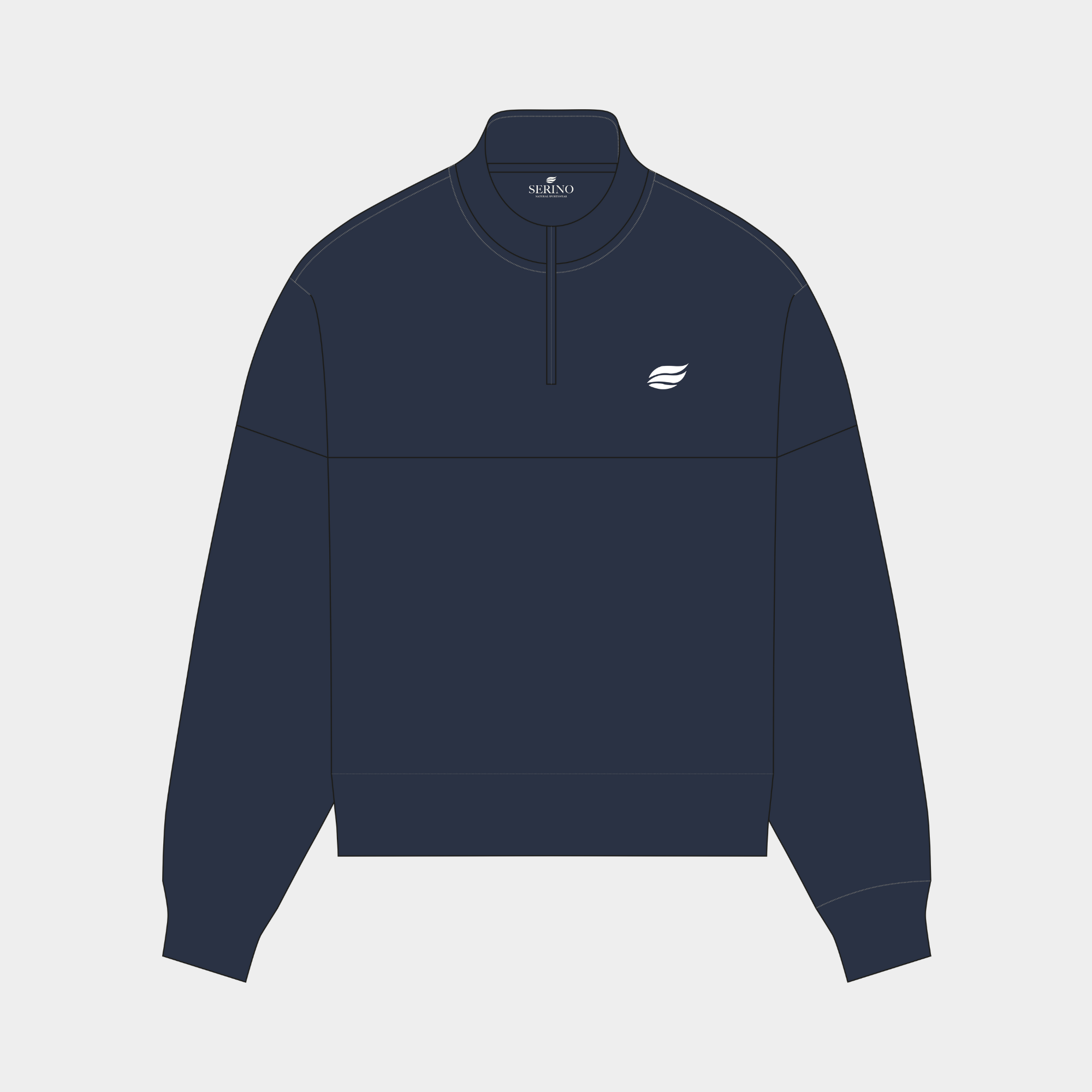 Natural Performance Heavy 1/4 Zip - Navy