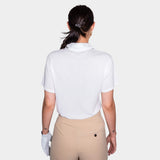 Oversized White TENCEL™ Polo - Damen