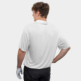 Oversized White TENCEL™ Polo - Herren