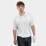 Oversized White TENCEL™ Polo - Herren