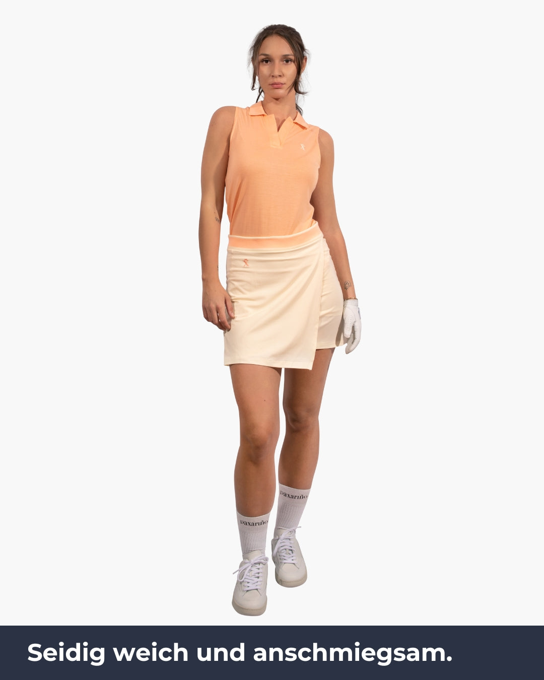 Peach Sleeveless TENCEL™ Polo