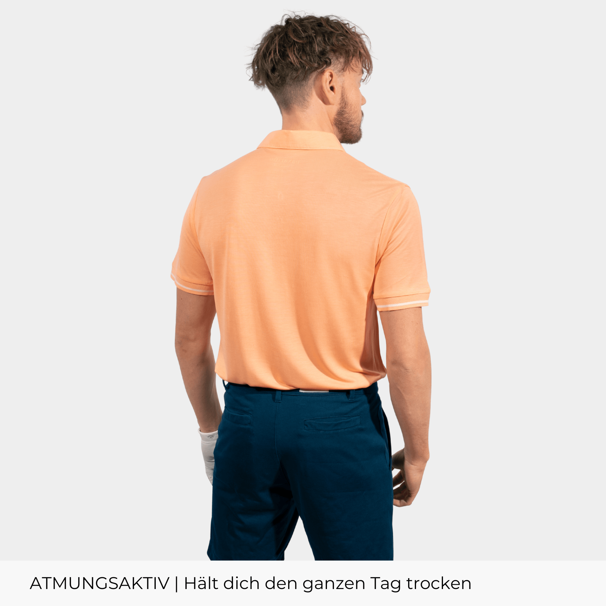 Peach TENCEL™ Polo - Herren