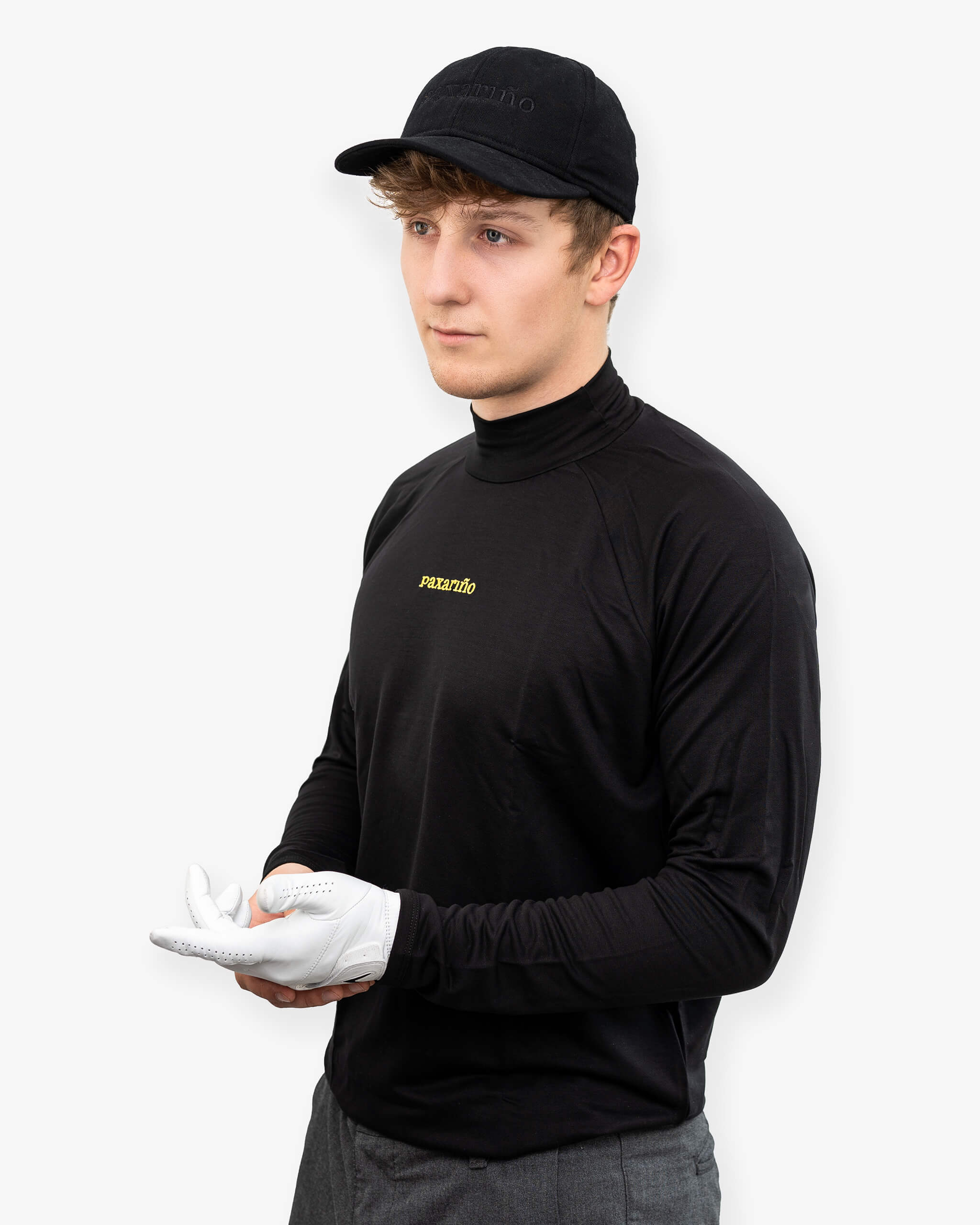 Frontansicht Golf Langarmshirt aus TENCEL™ für Herren von paxariño.