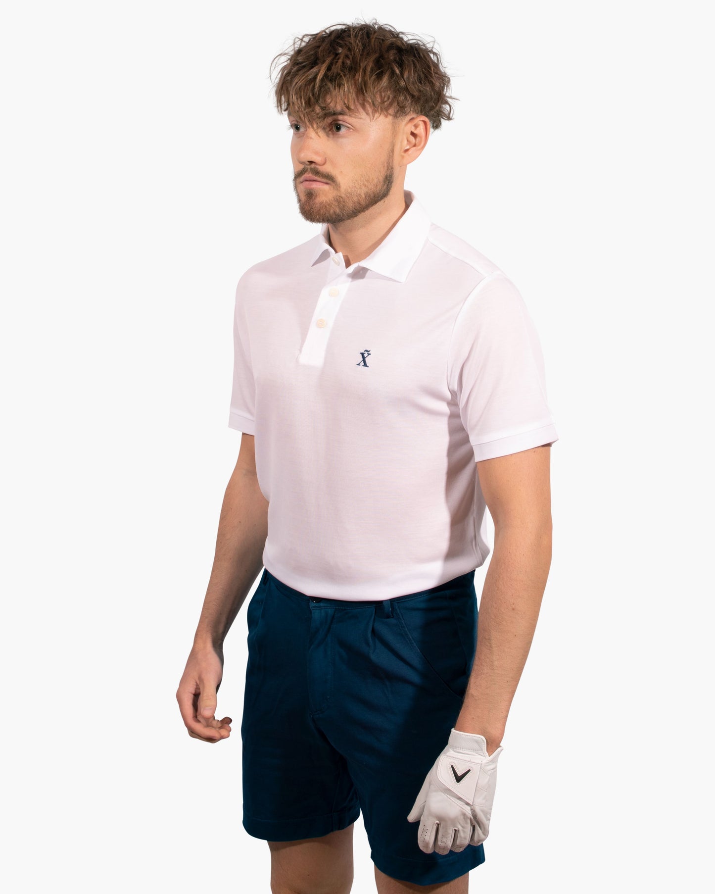 Bundle: White TENCEL™ Polo &amp; Blue Nature Shorts