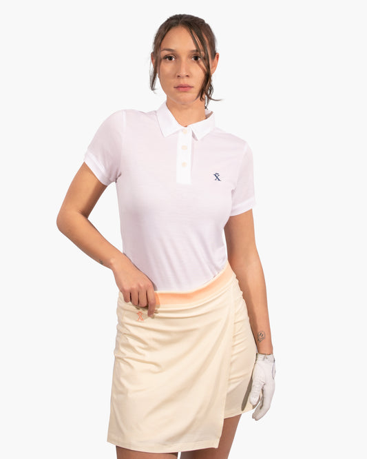 White Nature Polo | Damen Golf Poloshirt aus TENCEL™