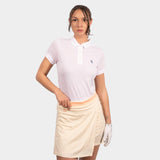 White TENCEL™ Polo - Damen