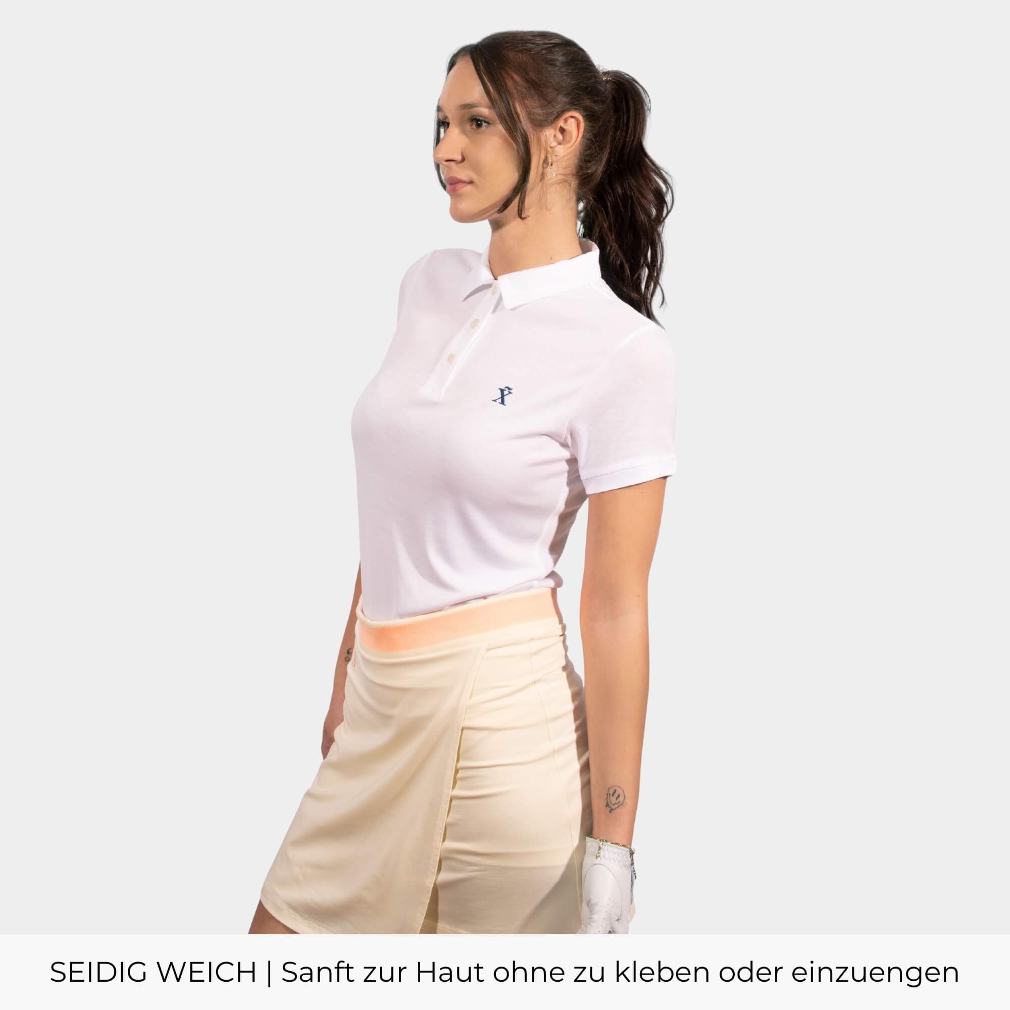 White TENCEL™ Polo